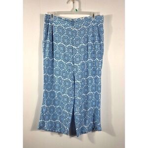 Stella Parker Collection Wide Leg Palazzo Pants Geometric Print Viscose